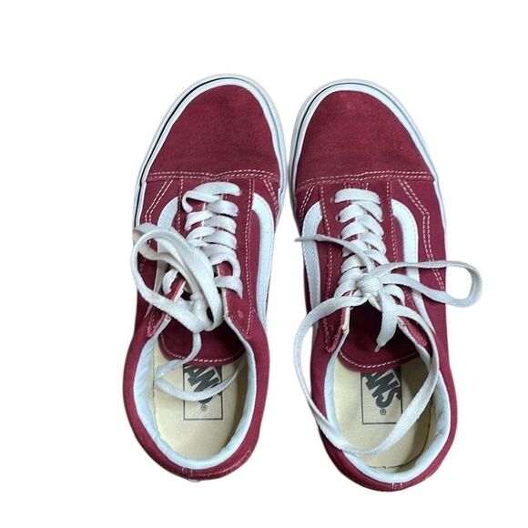 Vans Old Skool Low Top red Suede Men’s 6.5 women’s 8 - Picture 3 of 6